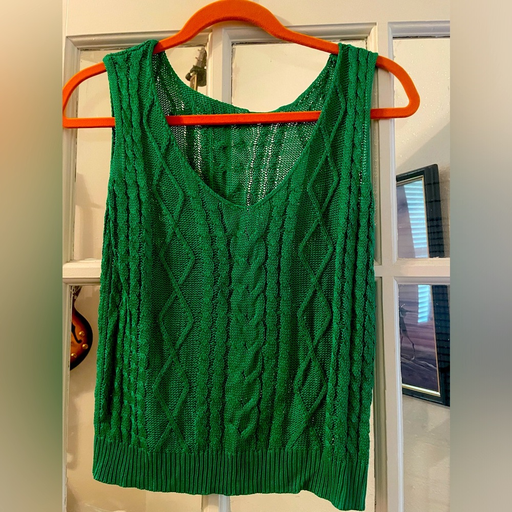 Green sweater top. Gorgeous and bright! Never worn.